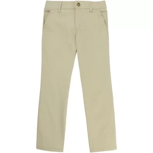 French Toast Girls' Adjustable Waist Stretch Twill Straight Leg Pant 