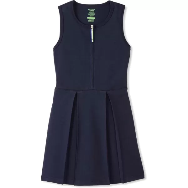 French Toast Girls' One Size Adaptive Zip Front Stretch Ponte Jumper