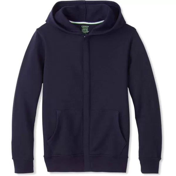 French Toast Kids' Adaptive Long Sleeve Fleece Hoodie with Flat Seams and Hidden Hook and Loop Closure)