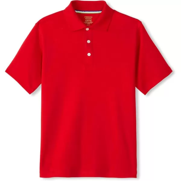 French Toast Kids' Adaptive Short Sleeve Polo Shirt | Hook and Loop Placket | Flat Seams)