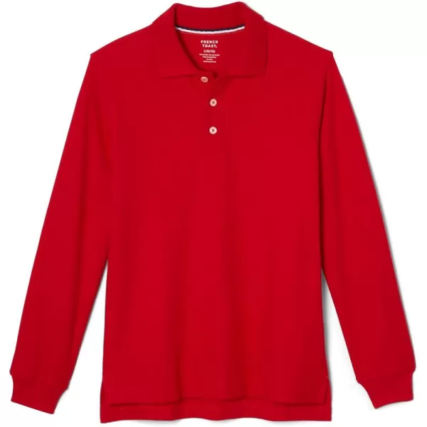 French Toast Pique Polo School Uniform Shirt with Long Sleeves for Boys and Girls