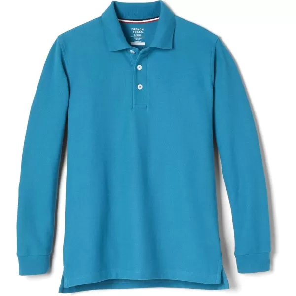 French Toast Pique Polo School Uniform Shirt with Long Sleeves for Boys and Girls
