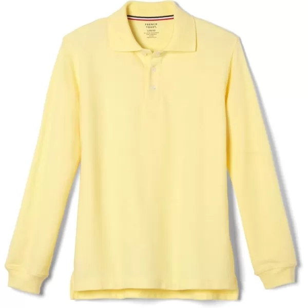French Toast Pique Polo School Uniform Shirt with Long Sleeves for Boys and Girls