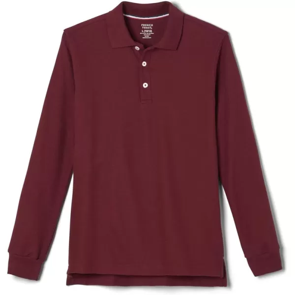 French Toast Pique Polo School Uniform Shirt with Long Sleeves for Boys and Girls