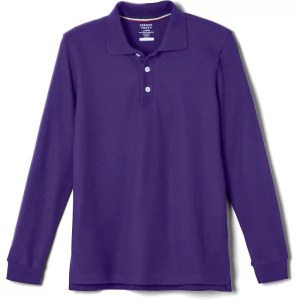 French Toast Pique Polo School Uniform Shirt with Long Sleeves for Boys and Girls
