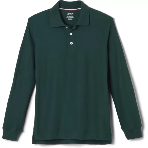 French Toast Pique Polo School Uniform Shirt with Long Sleeves for Boys and Girls