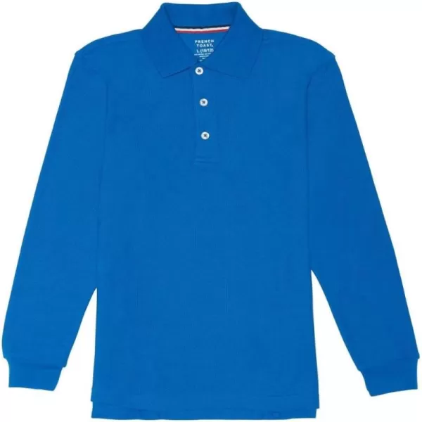 French Toast Pique Polo School Uniform Shirt with Long Sleeves for Boys and Girls