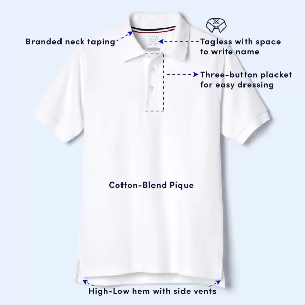 French Toast Boys' 2-Pack Short Sleeve Pique Polo Shirt