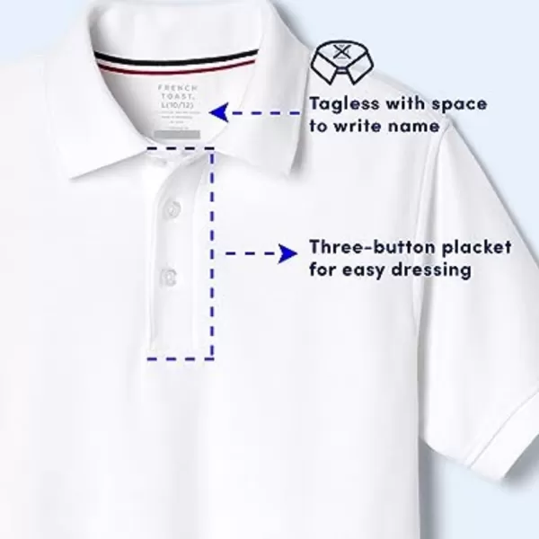 French Toast Boys' 2-Pack Short Sleeve Pique Polo Shirt
