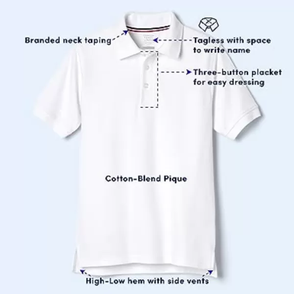 French Toast Boys' 2-Pack Short Sleeve Pique Polo Shirt