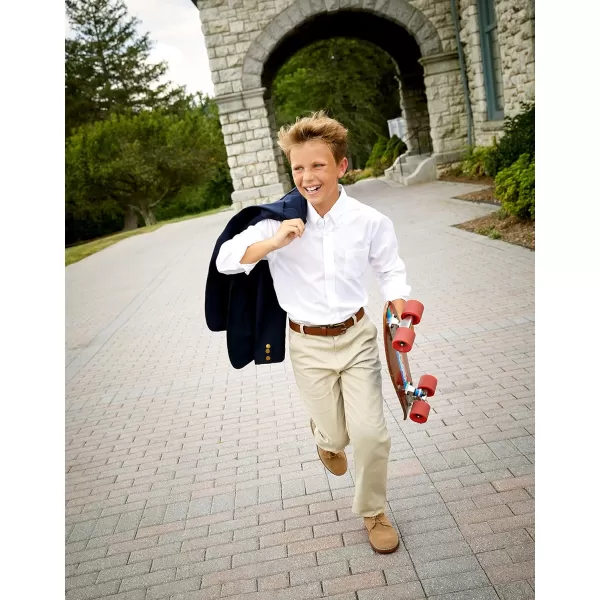 French Toast Boys' Adjustable Waist Straight Fit Stretch Twill Chino Pant