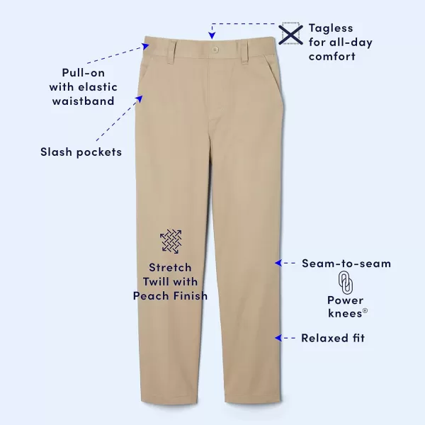 French Toast Boys' Pull-on Relaxed Fit School Uniform Pant 