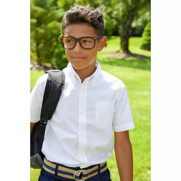 French Toast Boys' Short Sleeve Oxford Dress Shirt 