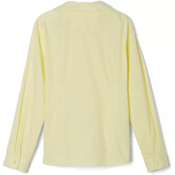 French Toast Girls' Long Sleeve Woven Shirt with Peter Pan Collar 