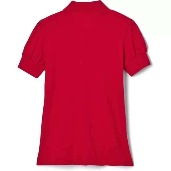 French Toast Girls Plus Size' Puff Sleeve Double Button Polo