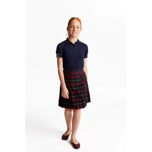 French Toast Girls Plus Size' Puff Sleeve Double Button Polo