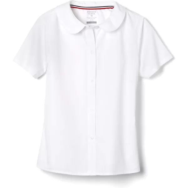 French Toast Girl's Short Sleeve Peter Pan Collar Blouse 