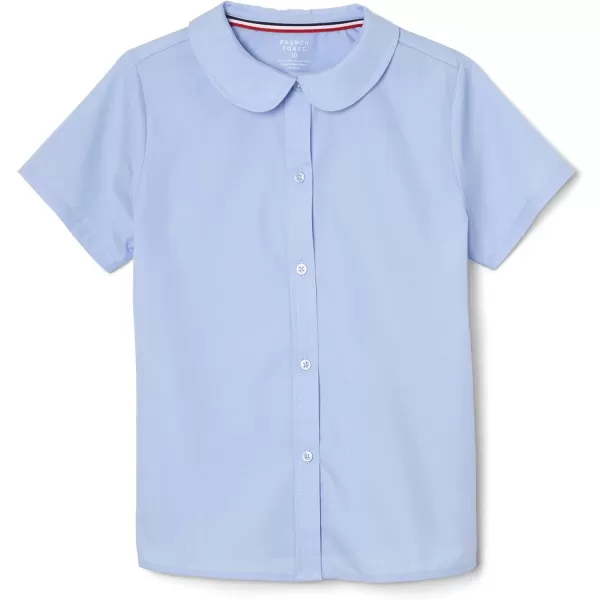 French Toast Girl's Short Sleeve Peter Pan Collar Blouse 