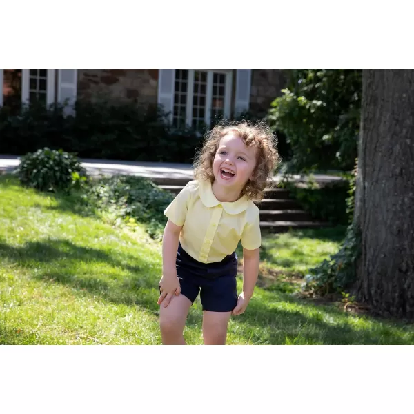French Toast Girl's Short Sleeve Peter Pan Collar Blouse 