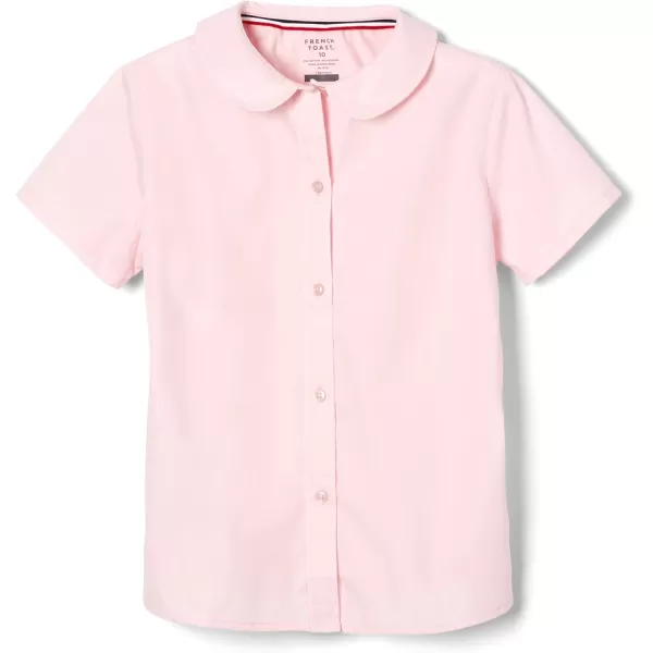 French Toast Girl's Short Sleeve Peter Pan Collar Blouse 