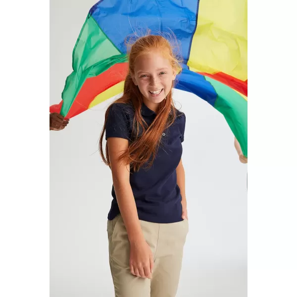 French Toast Girls' Short Sleeve Peter Pan Collar Polo
