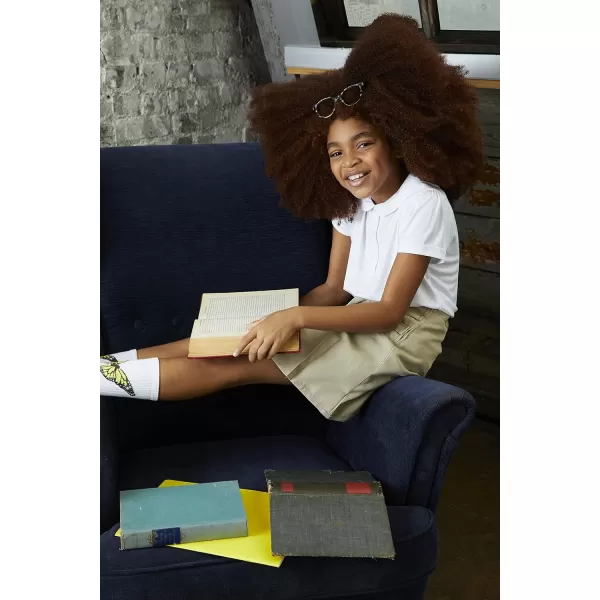 French Toast Girls' Short Sleeve Peter Pan Collar Polo