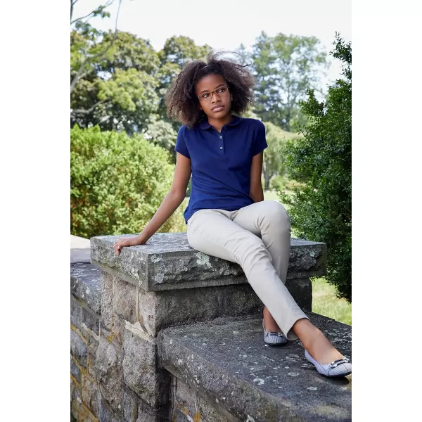 French Toast Girls' Short Sleeve Peter Pan Collar Polo