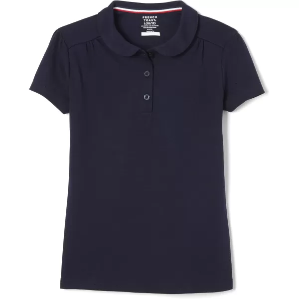 French Toast Girls' Short Sleeve Peter Pan Collar Polo