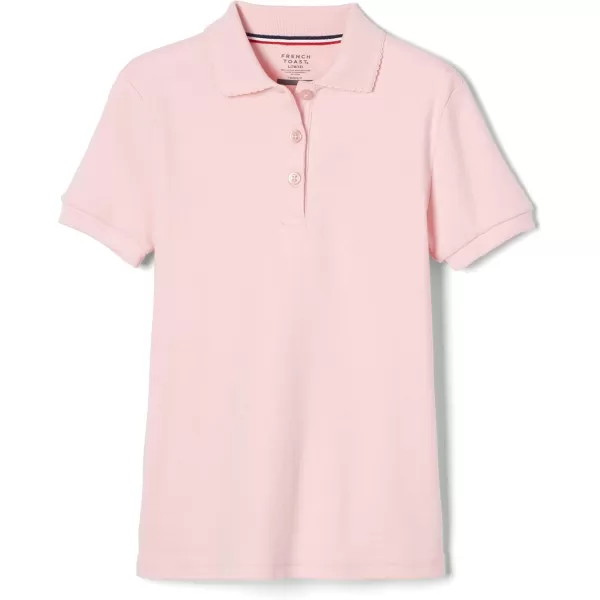 French Toast Girls' Short Sleeve Picot Collar Polo School Uniform Shirt 