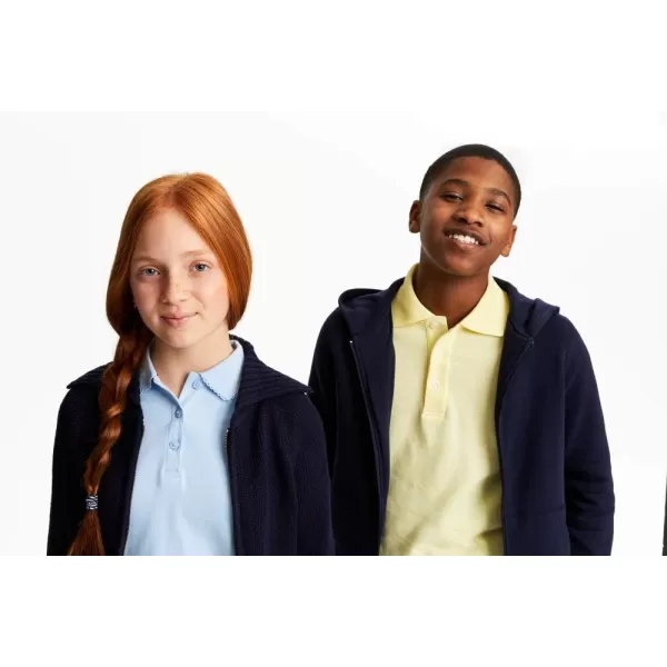 French Toast Girls' Short Sleeve Picot Collar Polo School Uniform Shirt 