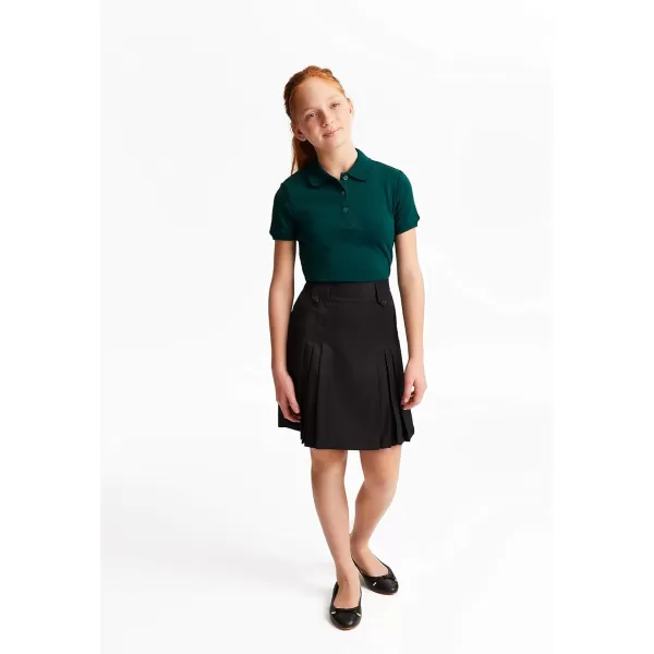 French Toast Girls' Short Sleeve Picot Collar Polo School Uniform Shirt 