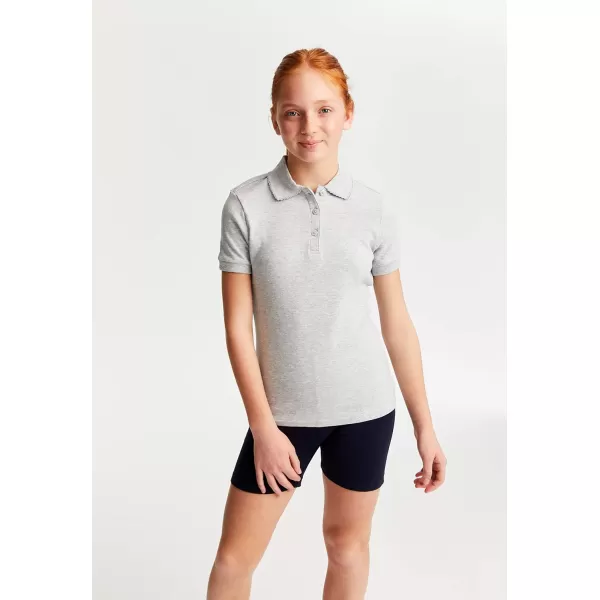 French Toast Girls' Short Sleeve Picot Collar Polo School Uniform Shirt 