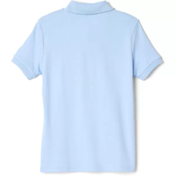 French Toast Girls' Short Sleeve Picot Collar Polo School Uniform Shirt 
