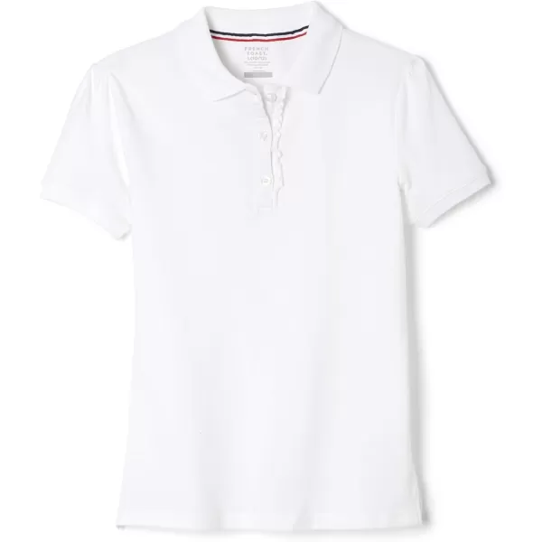 French Toast Girls' Short Sleeve Ruffle Polo