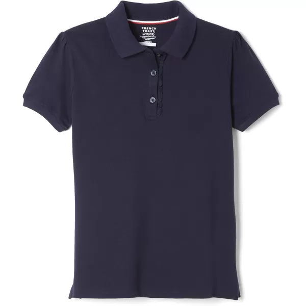 French Toast Girls' Short Sleeve Ruffle Polo
