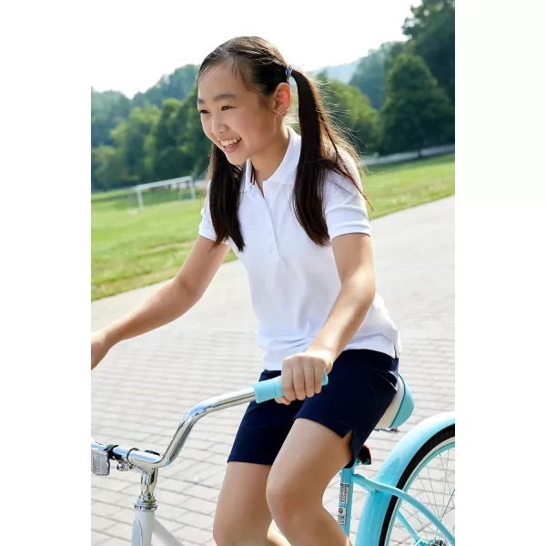 French Toast Girls' Short Sleeve Stretch Pique Polo Shirt