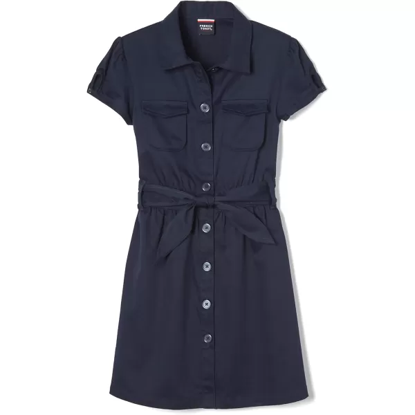 French Toast Girls' Twill Safari Shirtdress