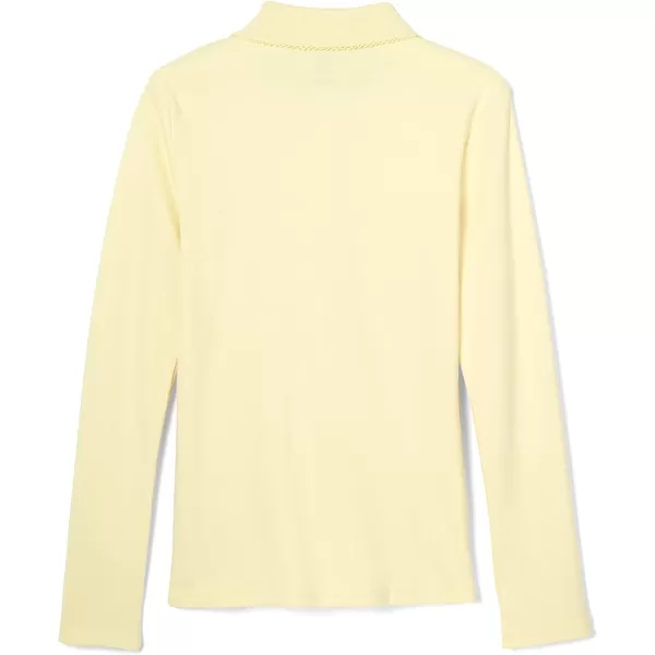 French Toast Girls' Uniform Long Sleeve Polo with Picot Collar 