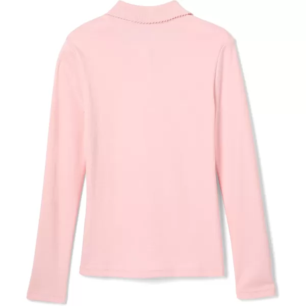 French Toast Girls' Uniform Long Sleeve Polo with Picot Collar 