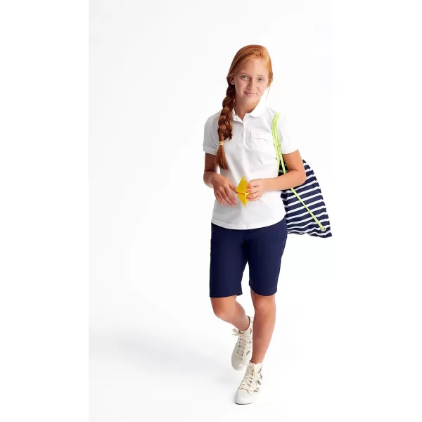 French Toast Women's Adjustable Waist Stretch Twill Bermuda Short