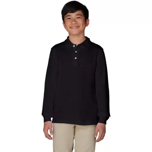 French Toast Boys' Long Sleeve Pique Polo Shirt