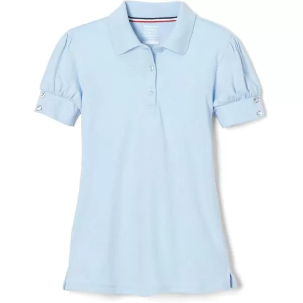 French Toast Girls Plus Size' Puff Sleeve Double Button Polo