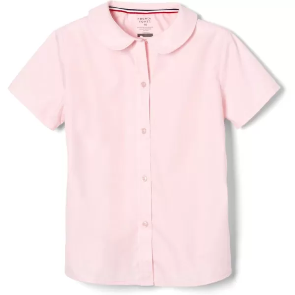 French Toast Girl's Short Sleeve Peter Pan Collar Blouse 