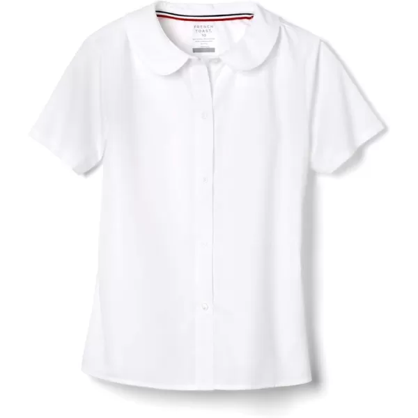 French Toast Girl's Short Sleeve Peter Pan Collar Blouse 