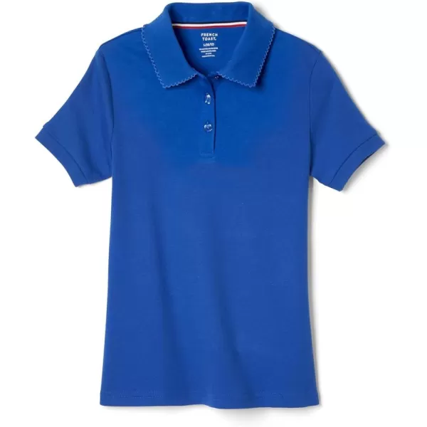 French Toast Girls' Short Sleeve Picot Collar Polo School Uniform Shirt 
