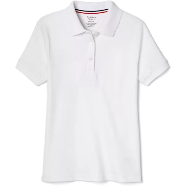 French Toast Girls' Short Sleeve Picot Collar Polo School Uniform Shirt 