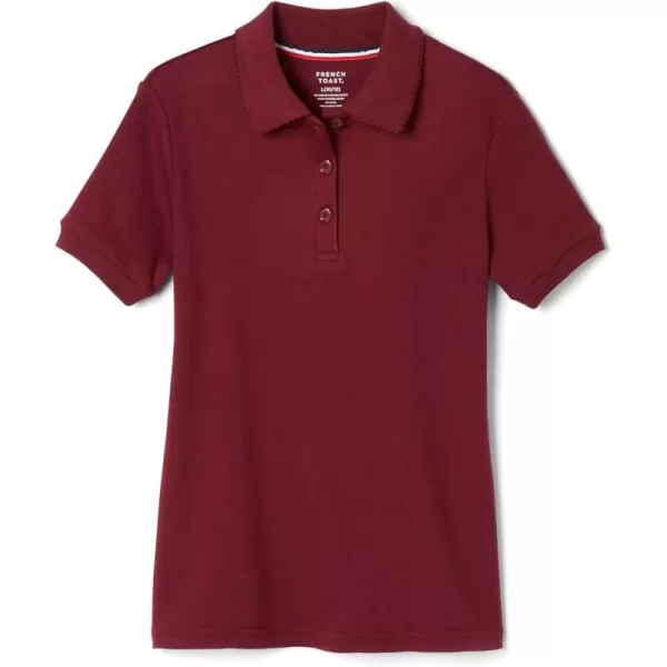 French Toast Girls' Short Sleeve Picot Collar Polo School Uniform Shirt 