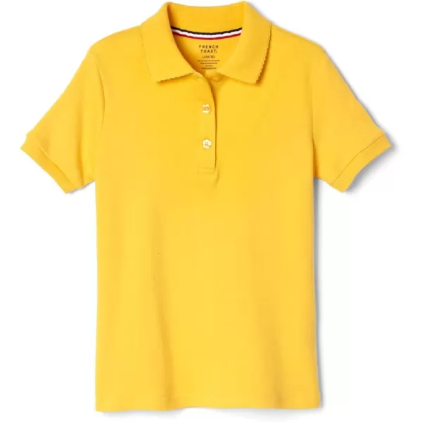 French Toast Girls' Short Sleeve Picot Collar Polo School Uniform Shirt 