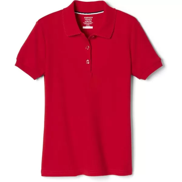 French Toast Girls' Short Sleeve Picot Collar Polo School Uniform Shirt 
