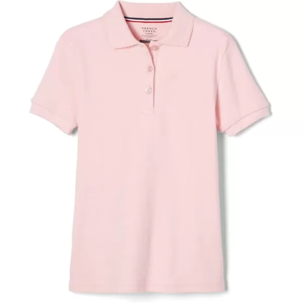 French Toast Girls' Short Sleeve Picot Collar Polo School Uniform Shirt 